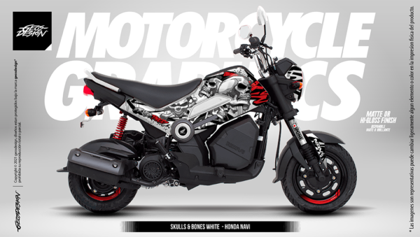 SKULLS AND BONES - HONDA NAVI / ITALIKA BIT - Imagen 7