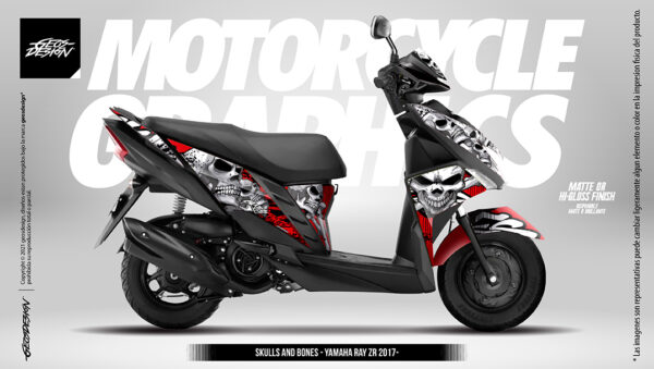 SKULLS AND BONES - YAMAHA RAY ZR
