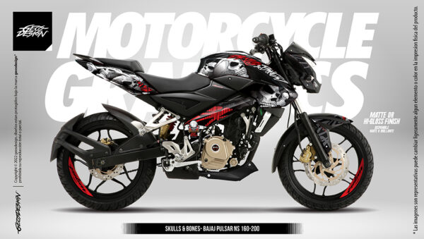 SKULLS AND BONES - BAJAJ PULSAR NS 160/200