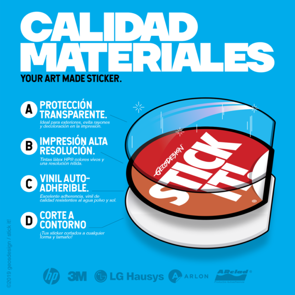 LATEX STICKERS VINIL BLANCO. ( Servicio de Impresión 1 mt2 ) - Imagen 2