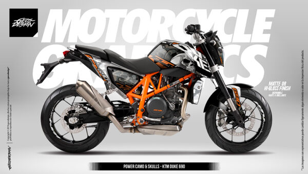 POWER CAMO AND SKULLS - KTM DUKE 690 12-19