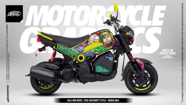 VALE AND MARC / RICK AND MORTY STYLE - HONDA NAVI - Imagen 4