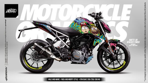 VALE AND MARC / RICK AND MORTY STYLE - KTM DUKE 200/250/390 NG