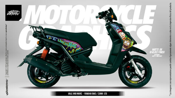 VALE AND MARC / RICK AND MORTY STYLE  - YAMAHA BWS-ZUMA 125