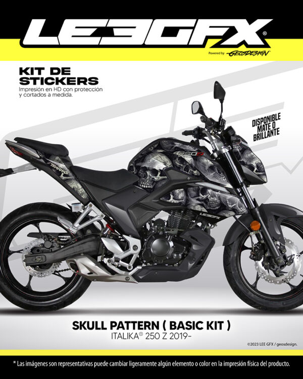 SKULL PATTERN - ITALIKA 250 Z 2019- - Imagen 4