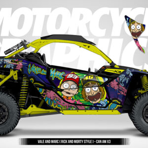 VALE AND MARC / RICK AND MORTY STYLE - CAN AM X3 ( 2 plazas )