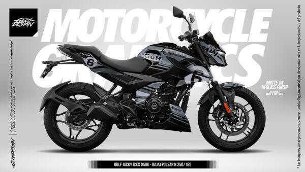 GULF JACKY ICKX - BAJAJ PULSAR N250 / N160 - Imagen 4