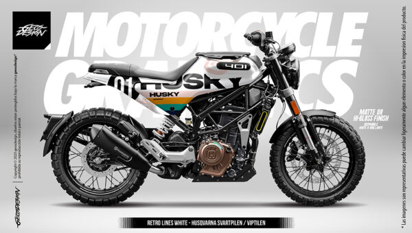 RETRO LINES - HUSQVARNA SVARTPILEN / VITPILEN 250 / 401 - Imagen 4