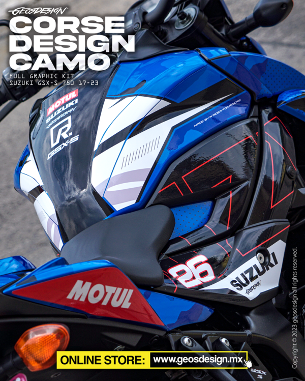 CORSE DESIGN CAMO - SUZUKI GSX-S 750 2017- - Imagen 5