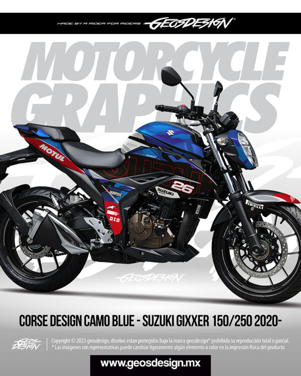 CORSE DESIGN CAMO - SUZUKI GIXXER ( NAKED ) 150/250 2020-