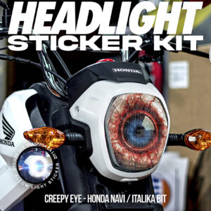 CREEPY EYE  - HEADLIGHT STICKER KIT - HONDA NAVI / ITALIKA BIT
