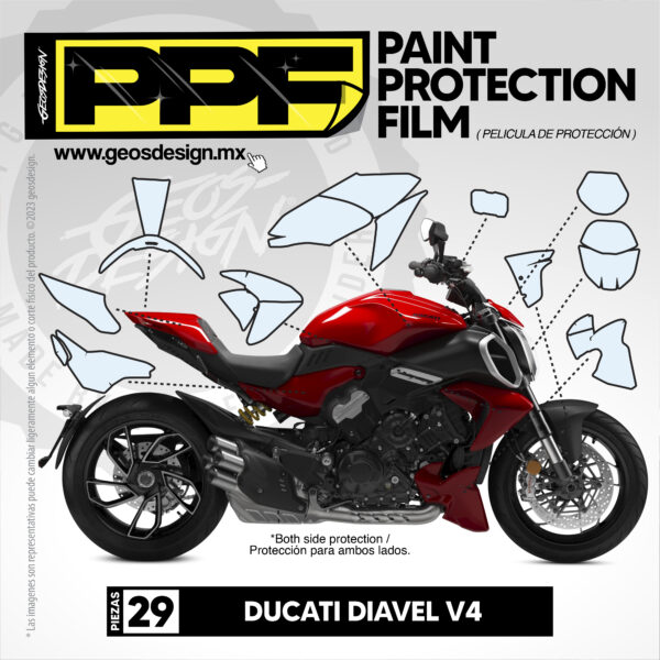 PPF / PELÍCULA DE PROTECCIÓN  - DUCATI DIAVEL V4 2023- - Imagen 2