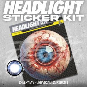 CREEPY EYE - HEADLIGHT STICKER KIT UNIVERSAL ( 20x20 cm )