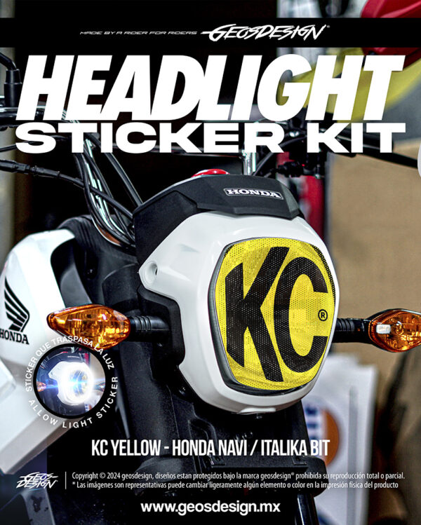 KC - HEADLIGHT STICKER KIT - HONDA NAVI / ITALIKA BIT