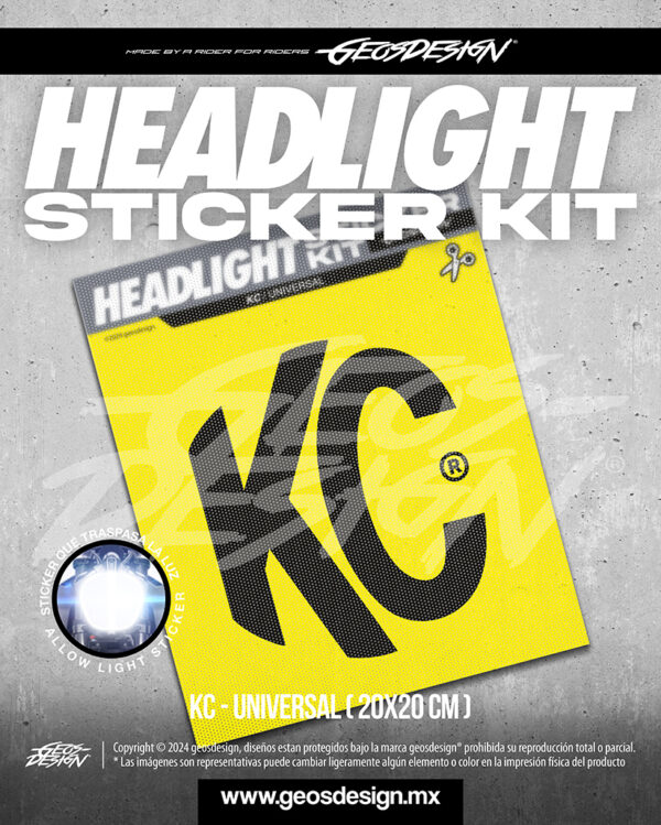 KC - HEADLIGHT STICKER KIT UNIVERSAL ( 20x20 cm )
