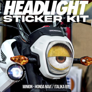 MINION - HEADLIGHT STICKER KIT - HONDA NAVI / ITALIKA BIT