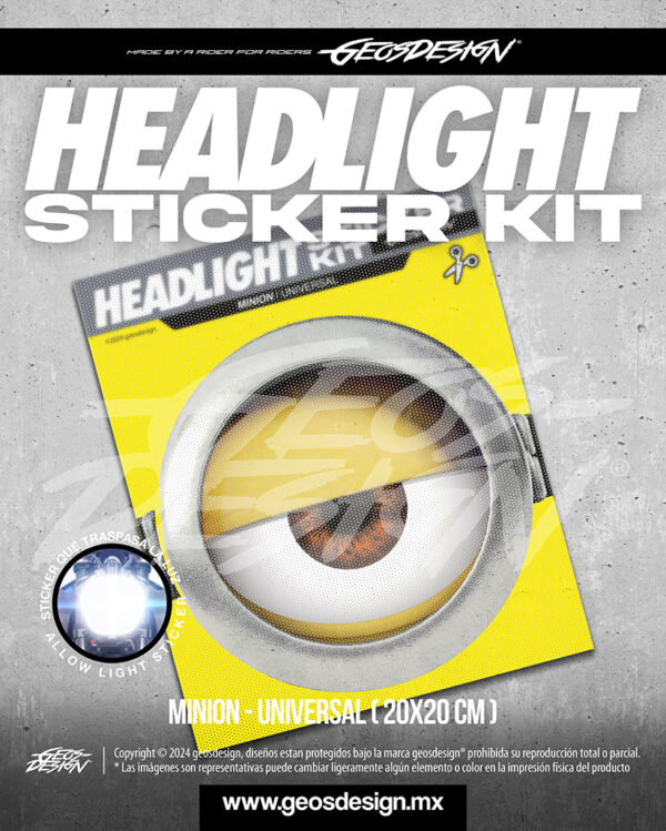 MINION - HEADLIGHT STICKER KIT UNIVERSAL ( 20x20 cm )