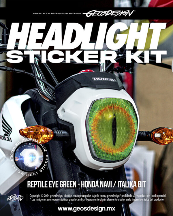REPTILE EYE - HEADLIGHT STICKER KIT - HONDA NAVI / ITALIKA BIT