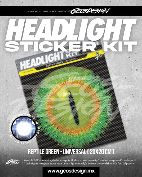 REPTILE - HEADLIGHT STICKER KIT UNIVERSAL ( 20x20 cm )