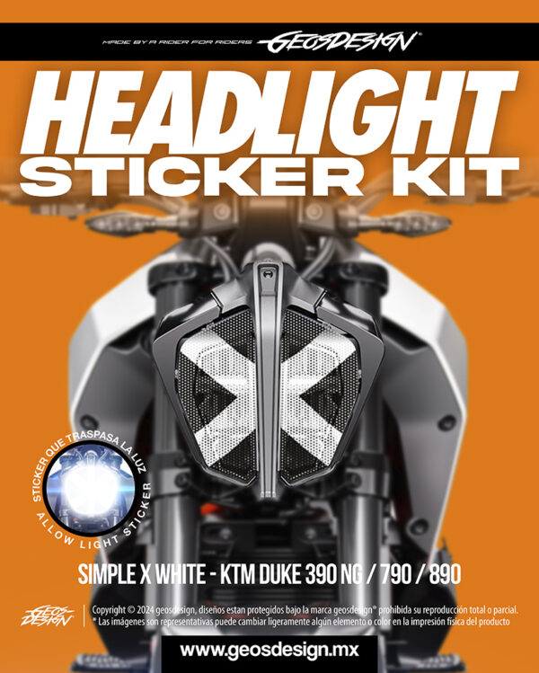 SIMPLE X - HEADLIGHT STICKER KIT - DUKE 390 NG / 790 / 890