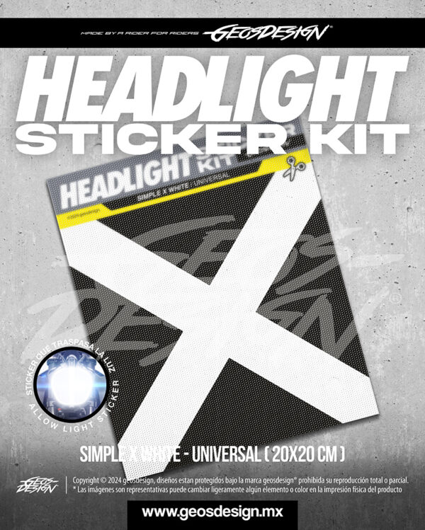 SIMPLE X - HEADLIGHT STICKER KIT UNIVERSAL ( 20x20 cm )