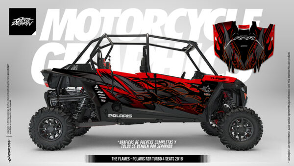 THE FLAMES - POLARIS RZR TURBO XP ( 4 plazas ) 19-21 - Imagen 3