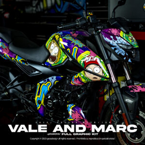 VALE AND MARC / RICK AND MORTY STYLE - BAJAJ PULSAR N250 / N160