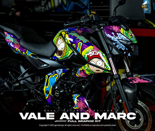 VALE AND MARC / RICK AND MORTY STYLE - BAJAJ PULSAR N250 / N160