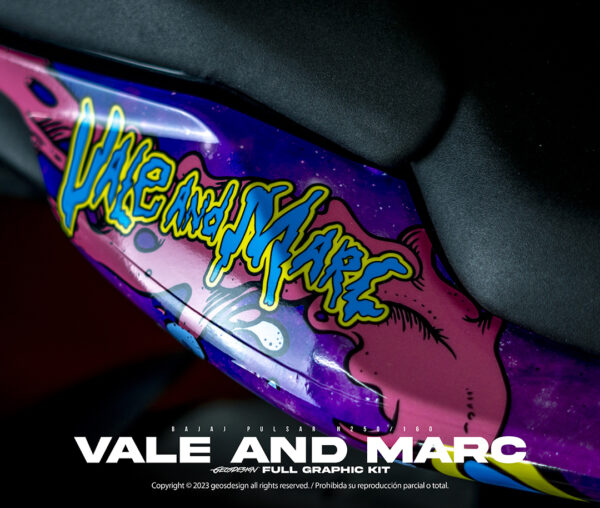 VALE AND MARC / RICK AND MORTY STYLE - BAJAJ PULSAR N250 / N160 - Imagen 6
