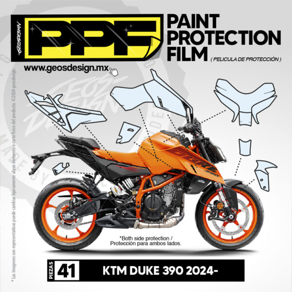 PPF / PELÍCULA DE PROTECCIÓN  - KTM DUKE 250 / 390 2024- - Imagen 2
