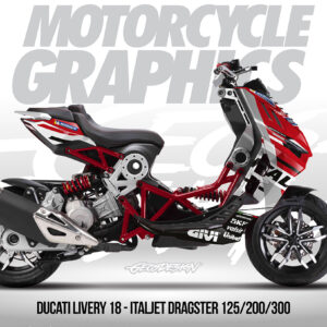 DUCATI LIVERY 18 - ITALJET DRAGSTER 125 / 200 / 300