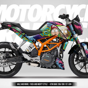 VALE AND MARC / RICK AND MORTY STYLE - KTM DUKE 200/390 1st Gen.
