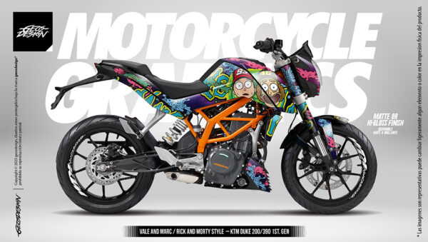 VALE AND MARC / RICK AND MORTY STYLE - KTM DUKE 200/390 1st Gen.
