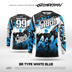 BR TYPE WHITE BLUE - CUSTOM JERSEY