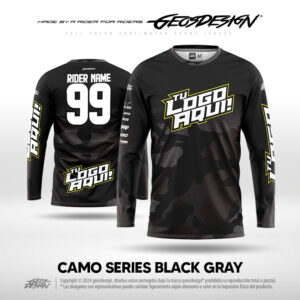 CAMO SERIES BLACK GRAY - CUSTOM JERSEY