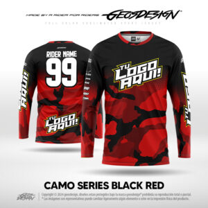 CAMO SERIES BLACK RED - CUSTOM JERSEY