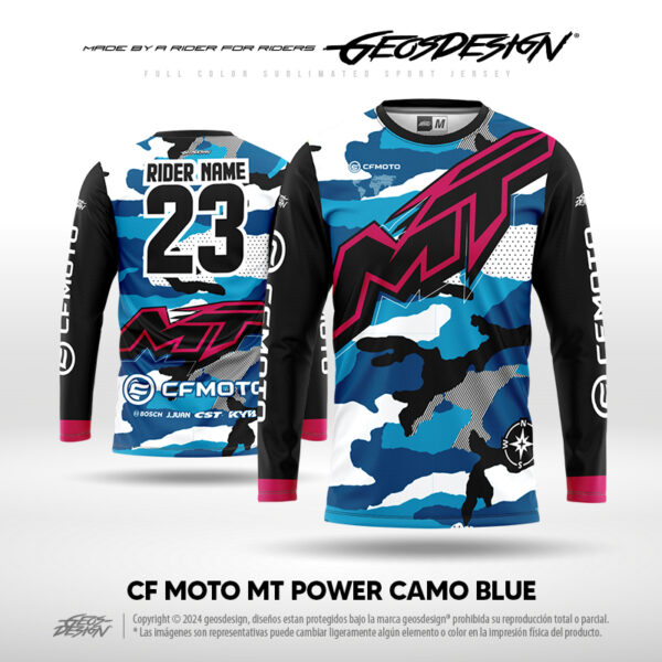 CF MOTO MT POWER CAMO BLUE - CUSTOM JERSEY