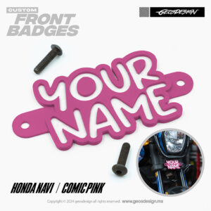 COMIC PINK / EMBLEMA PERSONALIZADO / FRONT BADGE HONDA NAVI