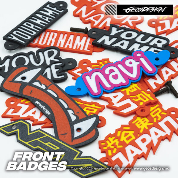 DYNAMIC TYPE RED / EMBLEMA PERSONALIZADO / FRONT BADGE HONDA NAVI - Imagen 3