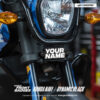 DYNAMIC TYPE BLACK / EMBLEMA PERSONALIZADO / FRONT BADGE HONDA NAVI - Imagen 2