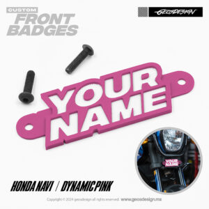 DYNAMIC TYPE PINK / EMBLEMA PERSONALIZADO / FRONT BADGE HONDA NAVI