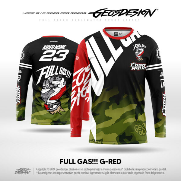 FULL GAS!!! G-RED - CUSTOM JERSEY