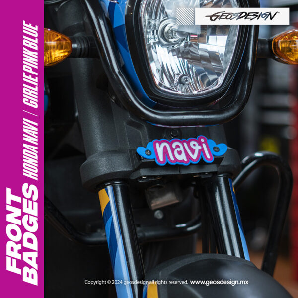 GIRLIE PINK BLUE / EMBLEMA HONDA NAVI / NAVI FRONT BADGE