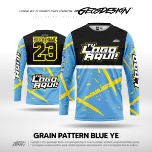 GRAIN PATTERN BLUE YE - CUSTOM JERSEY