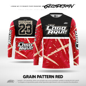 GRAIN PATTERN RED - CUSTOM JERSEY