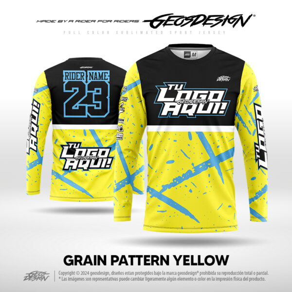 GRAIN PATTERN YELLOW - CUSTOM JERSEY