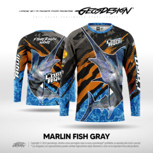 MARLIN FISH GRAY - CUSTOM JERSEY