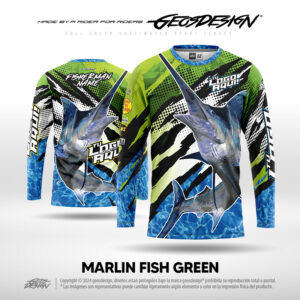 MARLIN FISH GREEN - CUSTOM JERSEY
