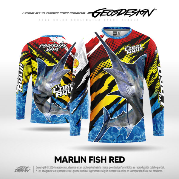 MARLIN FISH RED - CUSTOM JERSEY