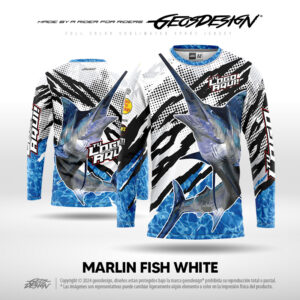 MARLIN FISH WHITE - CUSTOM JERSEY